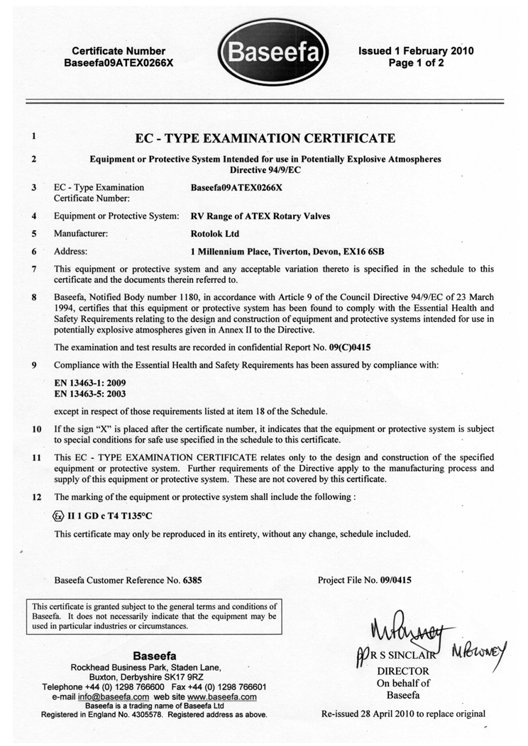 Rotolok EC Type Examination 2